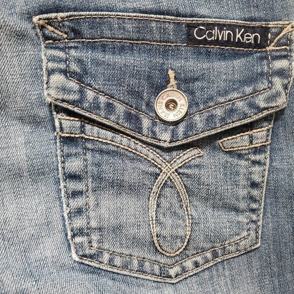 Calvin Klein bootcut jeans Y2K with Flap Pockets Sz 10 womens- shipping incl - Picture 1 of 16